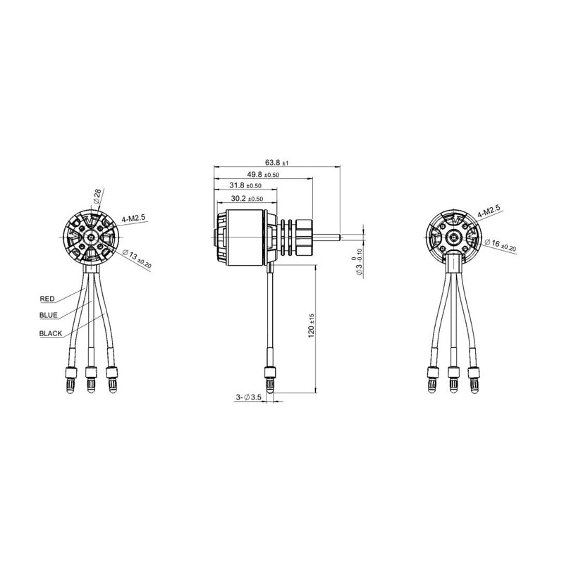 Detrum BM2815D-3600KV Brushless Motor