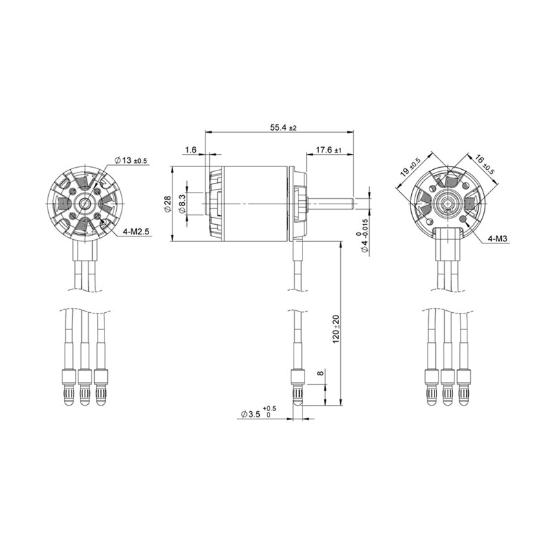 Detrum BM2826D-3200KV Brushless Motor