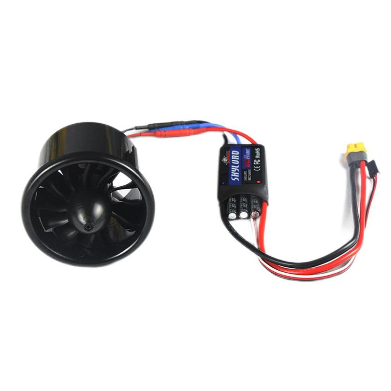 Dynam 70mm 12-Blade 6S EDF Power System w/ TC-2860-2200KV Inrunner Brushless Motor & 80A ESC XT60