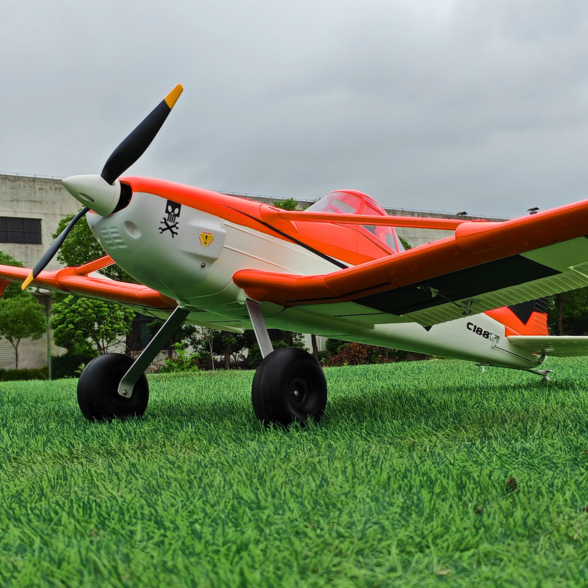 Dynam Cessna 188 Crop Duster V2 Orange 4S RC Scale Airplane 1.5m w/ Flaps