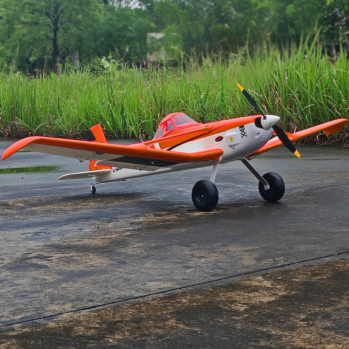 Dynam Cessna 188 Crop Duster V2 Orange 4S RC Scale Airplane 1.5m w/ Flaps