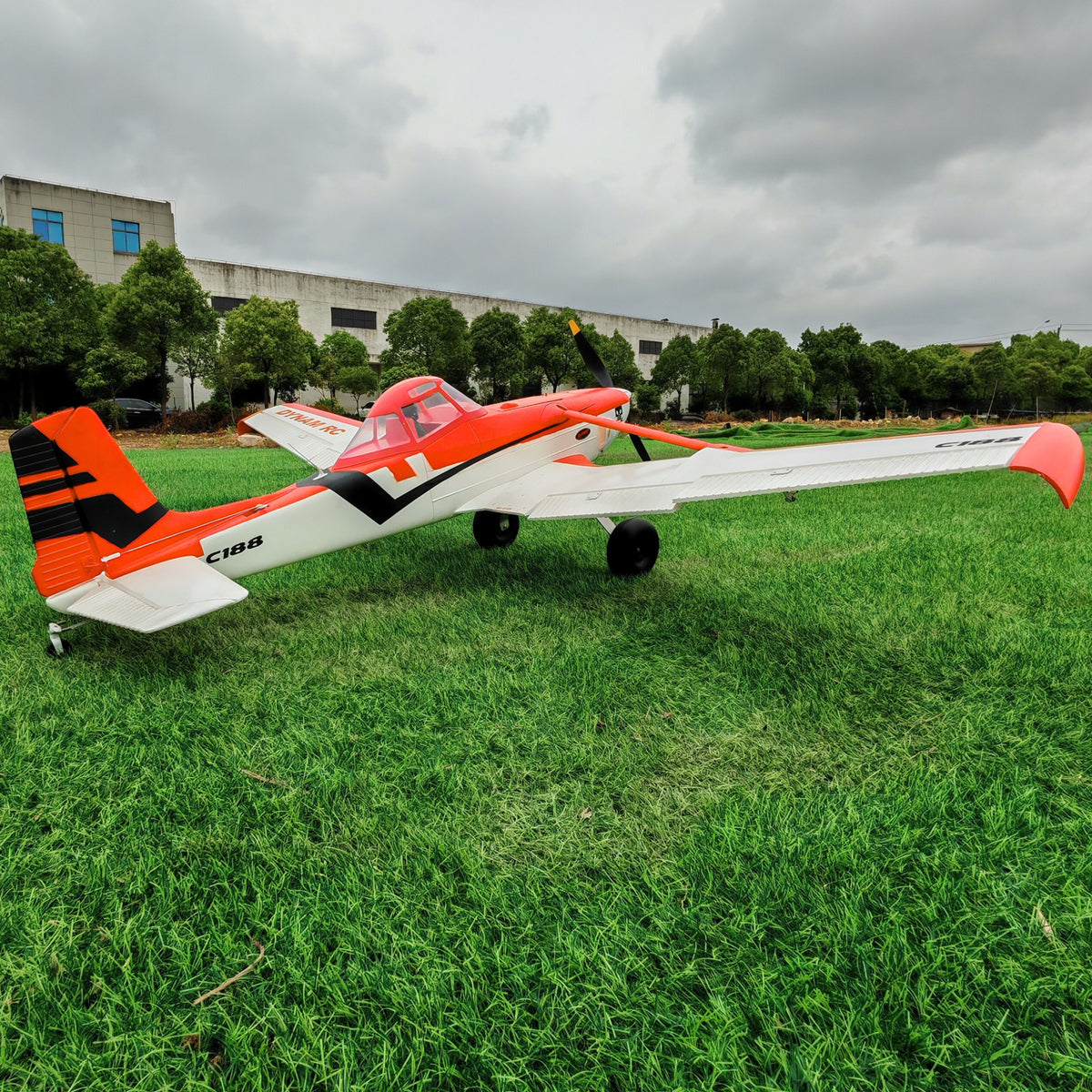 Dynam Cessna 188 Crop Duster V2 Orange 4S RC Scale Airplane 1.5m w/ Flaps