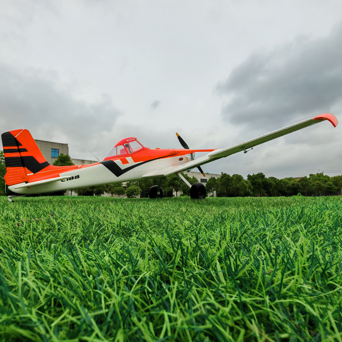 Dynam Cessna 188 Crop Duster V2 Orange 4S RC Scale Airplane 1.5m w/ Flaps