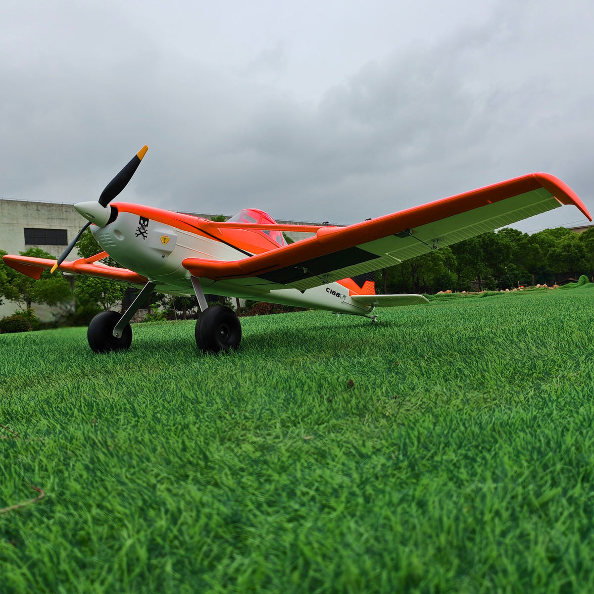 Dynam Cessna 188 Crop Duster V2 Orange 4S RC Scale Airplane 1.5m w/ Flaps