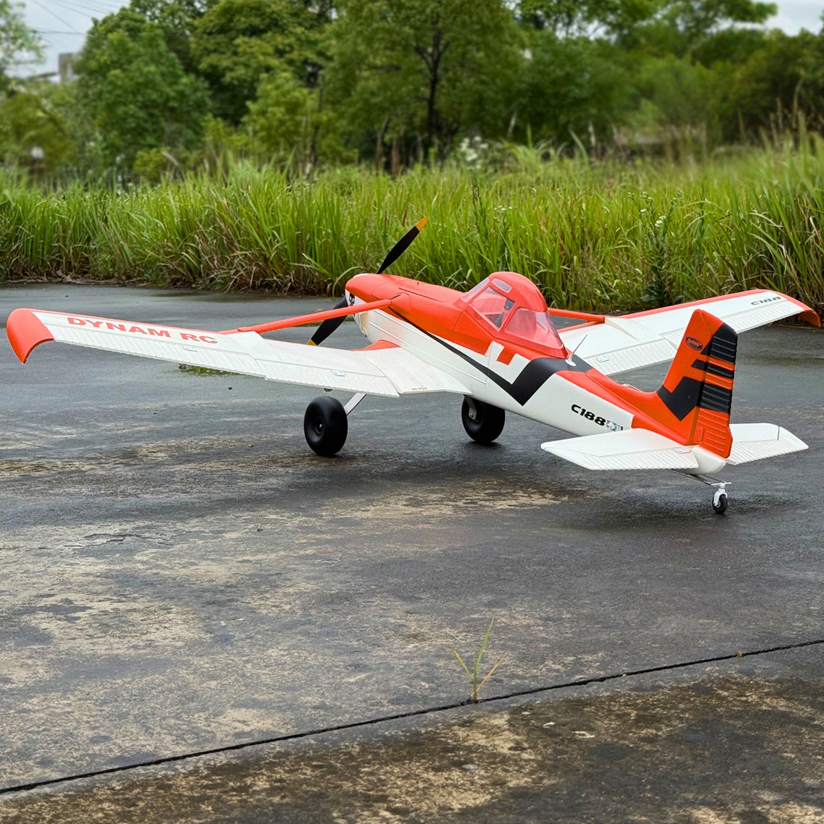 Dynam Cessna 188 Crop Duster V2 Orange 4S RC Scale Airplane 1.5m w/ Flaps