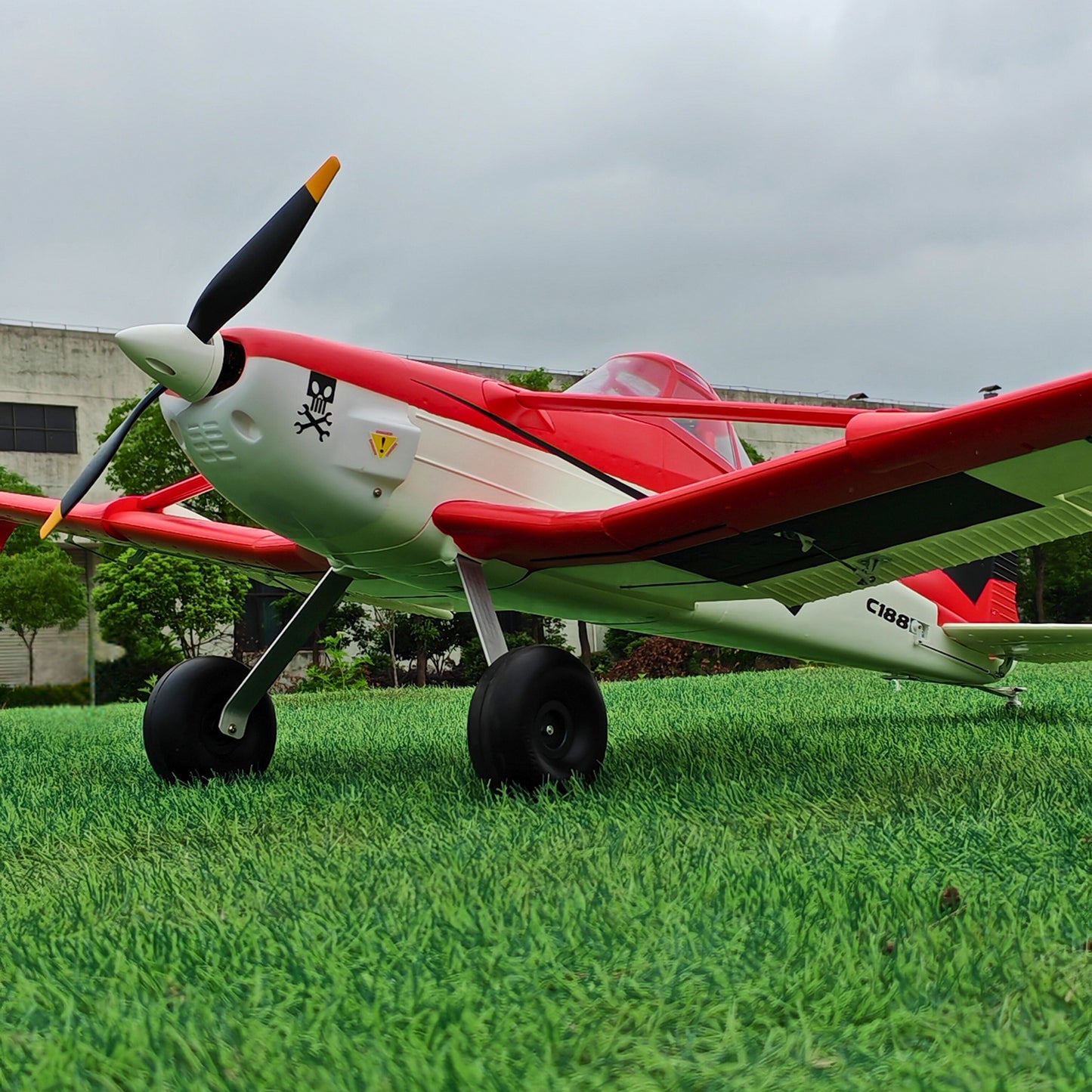 Dynam Cessna 188 Crop Duster V2 Red 4S RC Scale Airplane 1.5m w/ Flaps