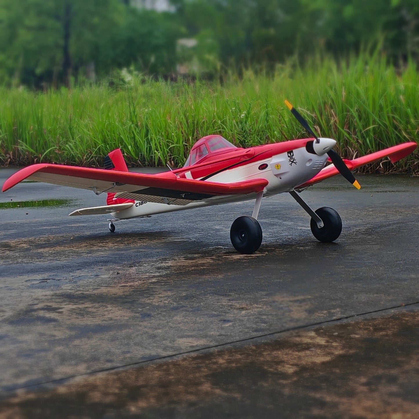 Dynam Cessna 188 Crop Duster V2 Red 4S RC Scale Airplane 1.5m w/ Flaps