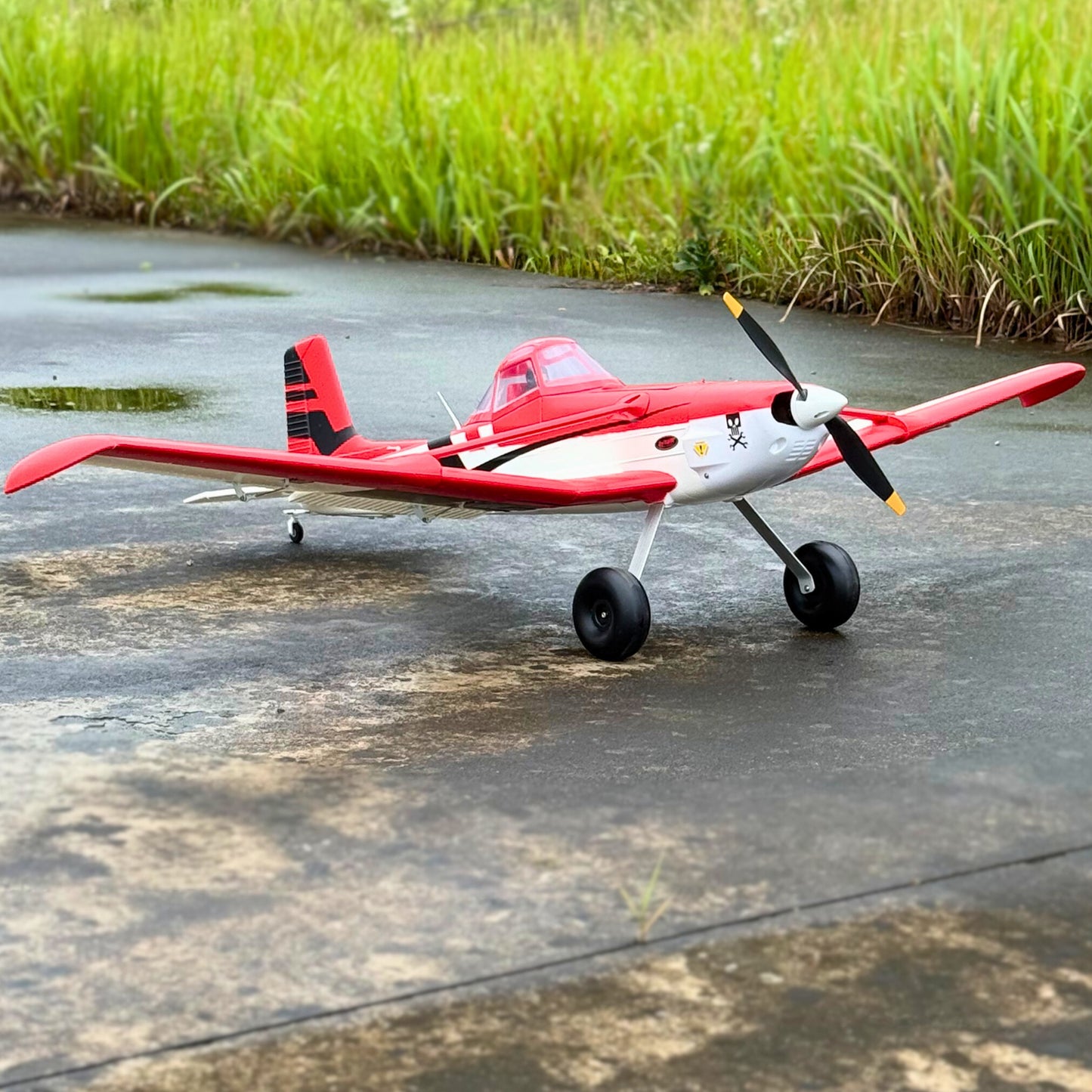 Dynam Cessna 188 Crop Duster V2 Red 4S RC Scale Airplane 1.5m w/ Flaps