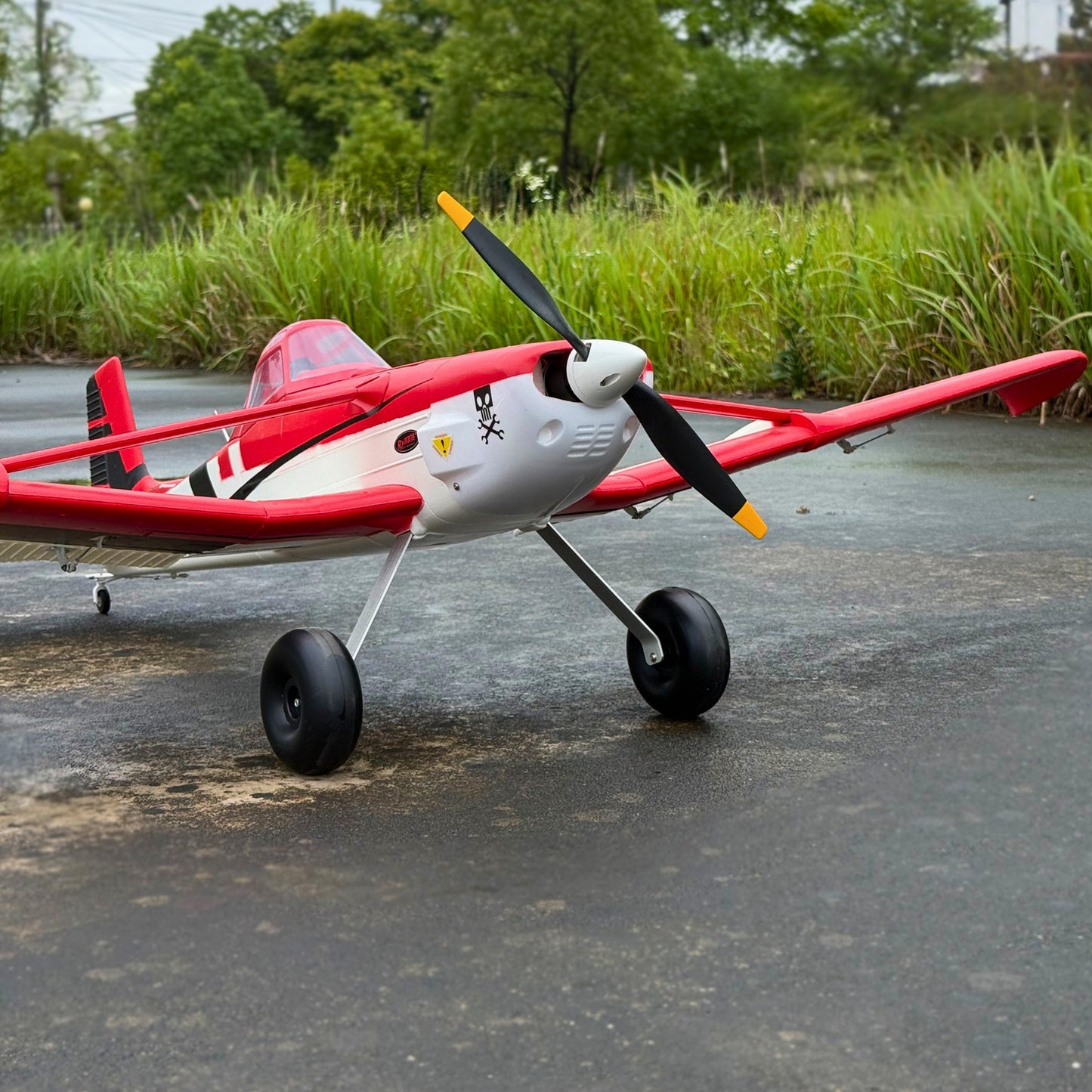 Dynam Cessna 188 Crop Duster V2 Red 4S RC Scale Airplane 1.5m w/ Flaps