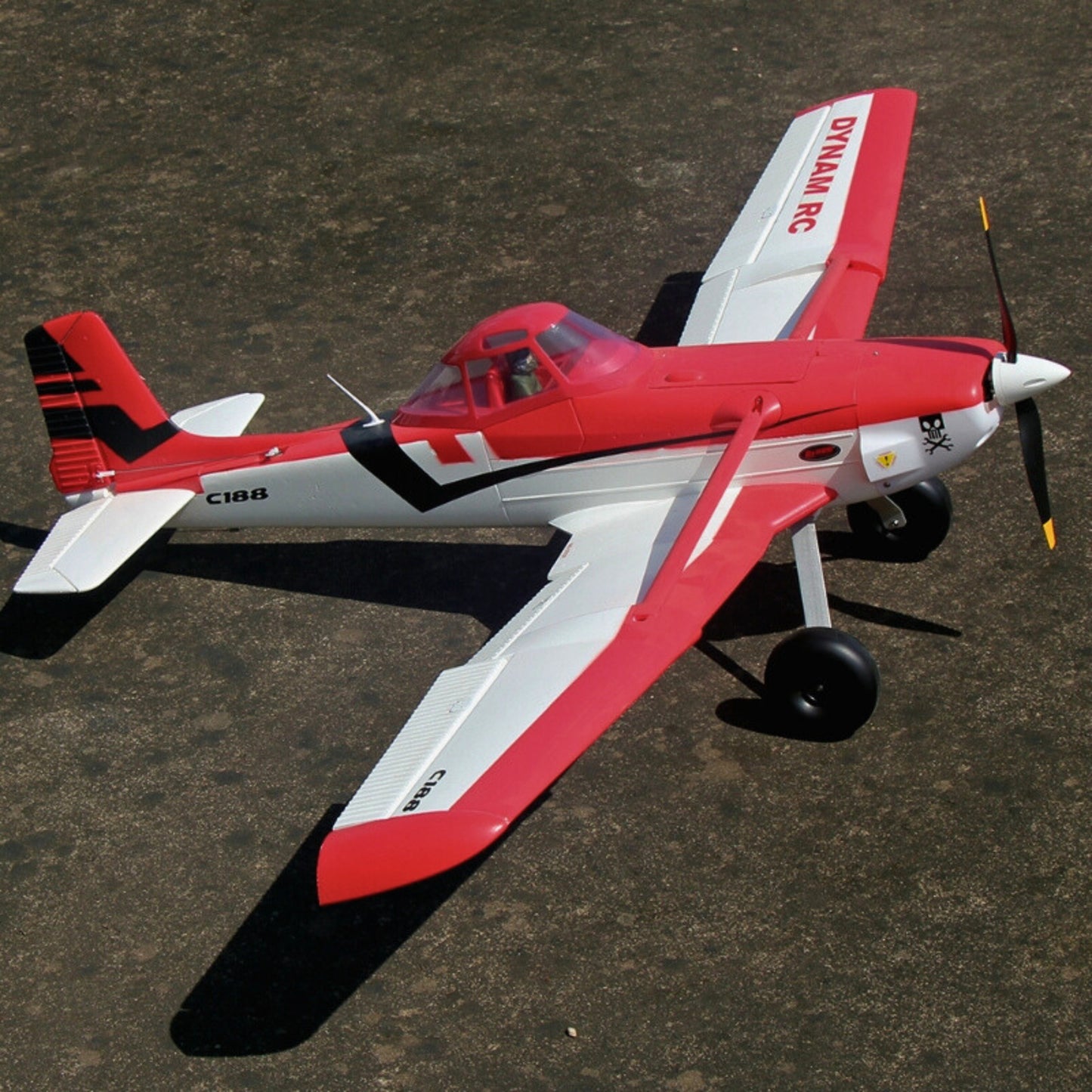 Dynam Cessna 188 Crop Duster V2 Red 4S RC Scale Airplane 1.5m w/ Flaps