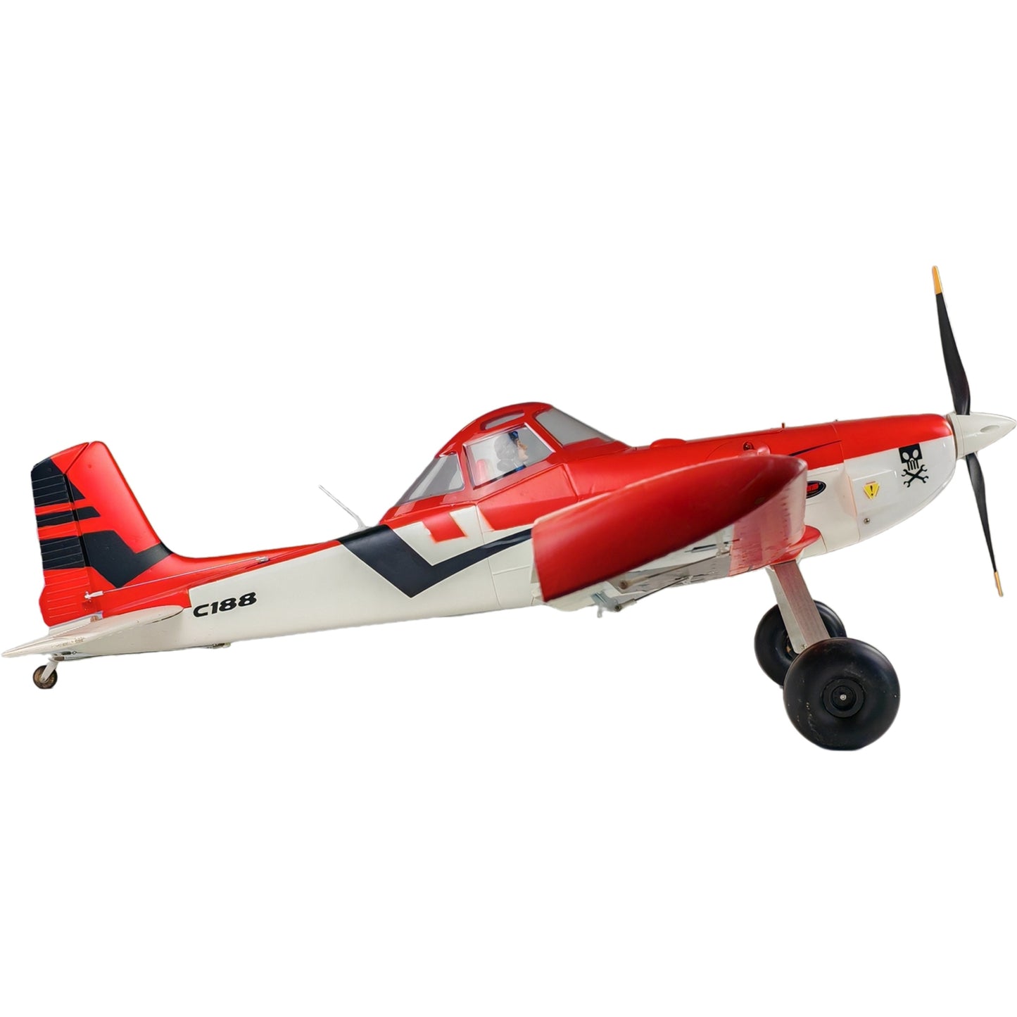 Dynam Cessna 188 Crop Duster V2 Red 4S RC Scale Airplane 1.5m w/ Flaps