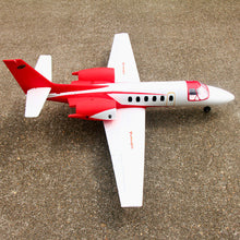 RC prúdové lietadlo Dynam Cessna 550 Turbo Jet V2 Red 4S 64mm EDF s klapkami
