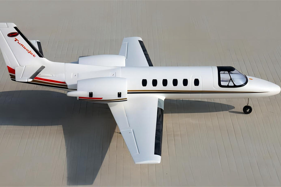 Dynam Cessna 550 Turbo Jet V2 White 4S 64mm EDF RC Jet w/ Flaps