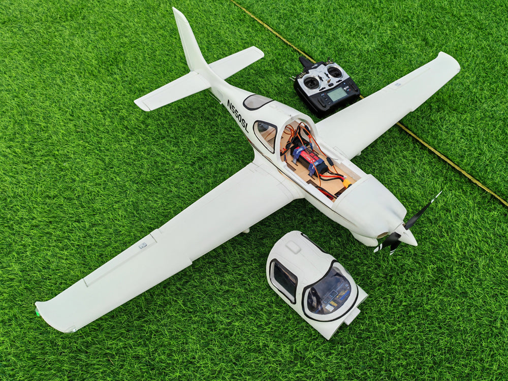 Dynam Cirrus SR22 V3 White Trainer 3S/4S RC Scale Aircraft 1.4m Wingspan