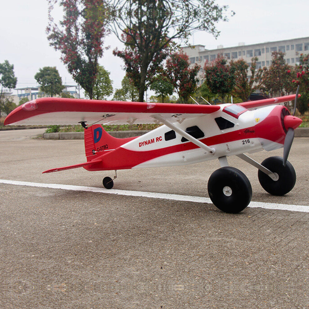 Dynam DHC-2 Beaver V2 Red 4S Sea/Land STOL RC Float Plane 1.5m w/ Flaps