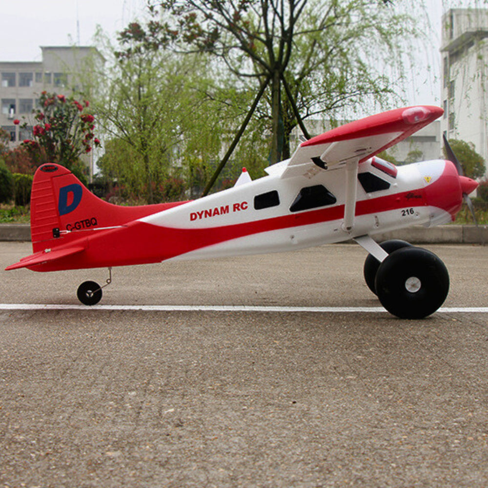 Dynam DHC-2 Beaver V2 Red 4S Sea/Land STOL RC Float Plane 1.5m w/ Flaps