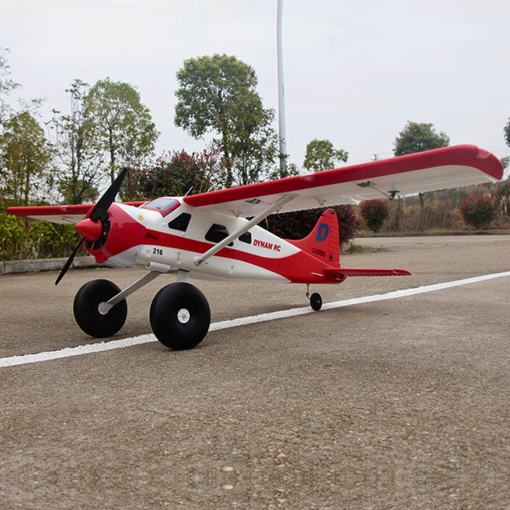 Dynam DHC-2 Beaver V2 Red 4S Sea/Land STOL RC Float Plane 1.5m w/ Flaps