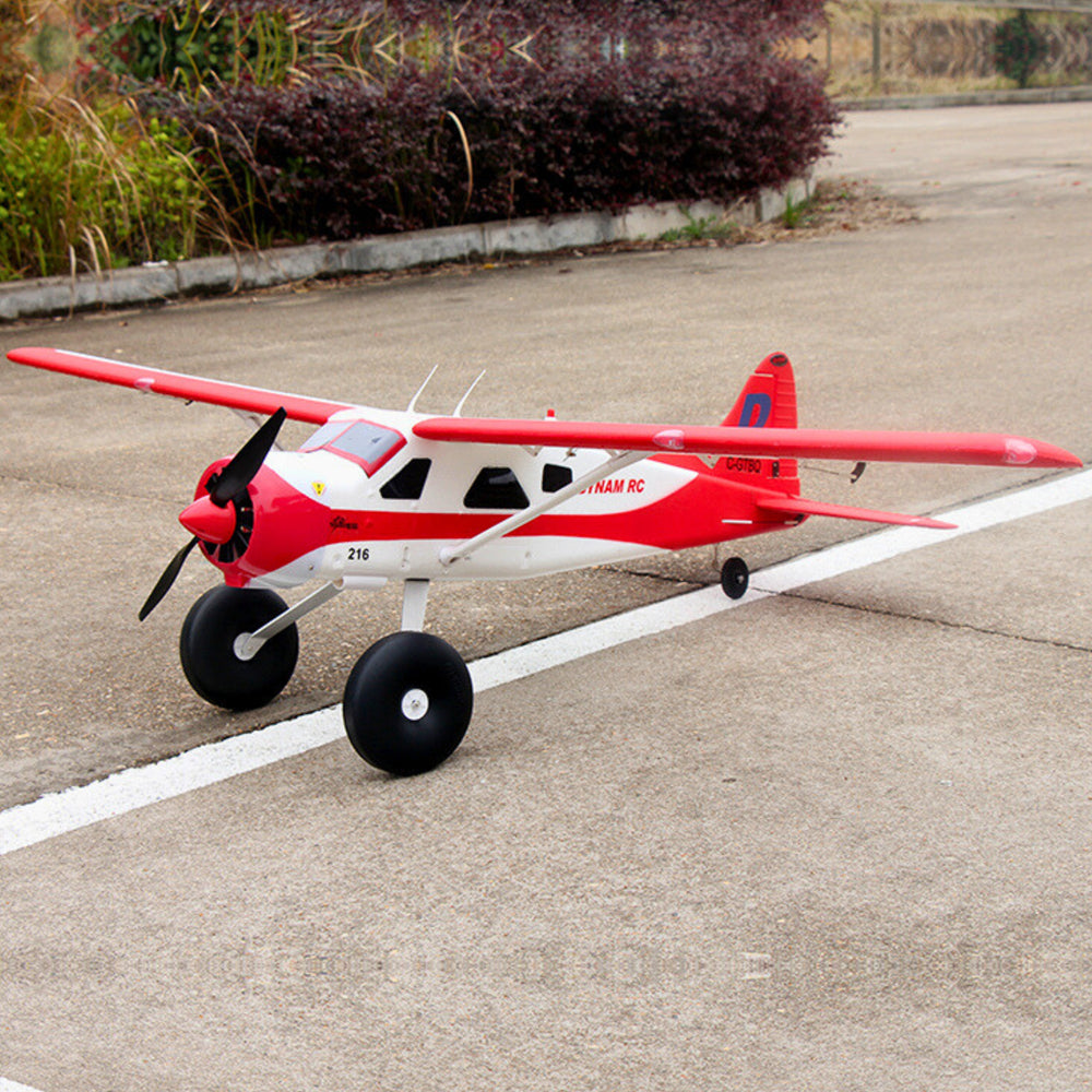 Dynam DHC-2 Beaver V2 Red 4S Sea/Land STOL RC Float Plane 1.5m w/ Flaps