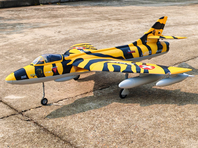Dynam Hawker Hunter 4S 70mm 12-Blade RC Beginner EDF Jet w/ Flaps
