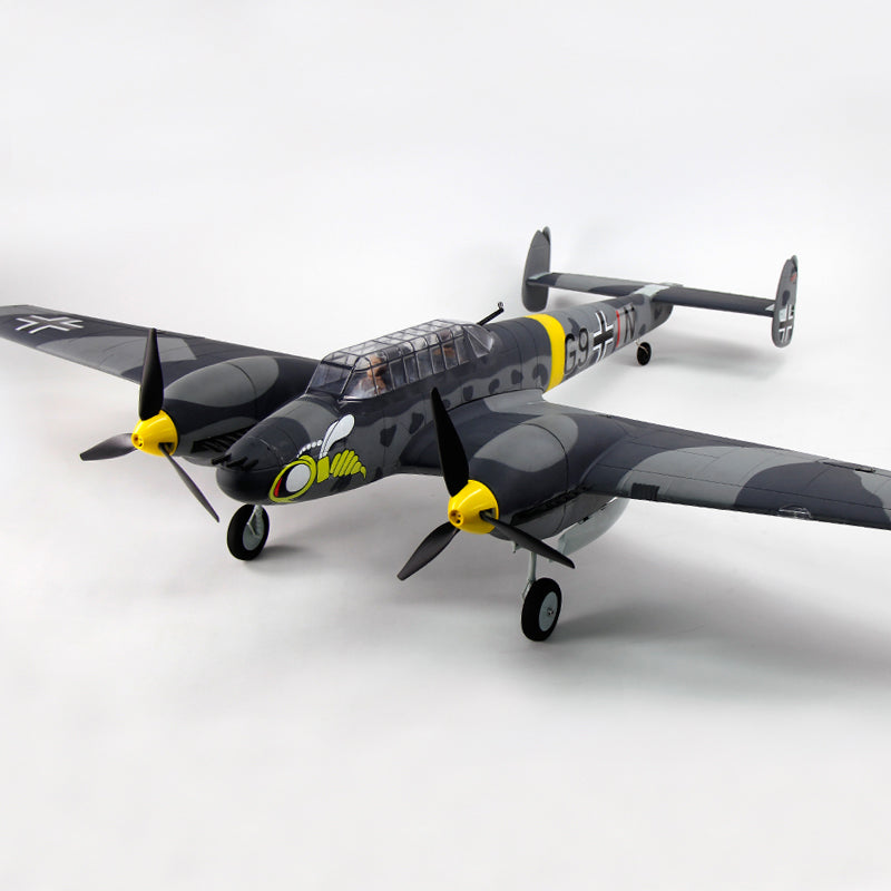 Dynam Messerschmitt BF-110 V3 4S Twin-Engine RC Warbird 1.5m Wingspan w/ Flaps