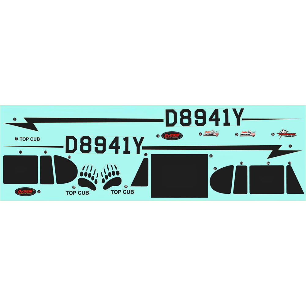 Dynam Piper Super Cub Waterslide Decal