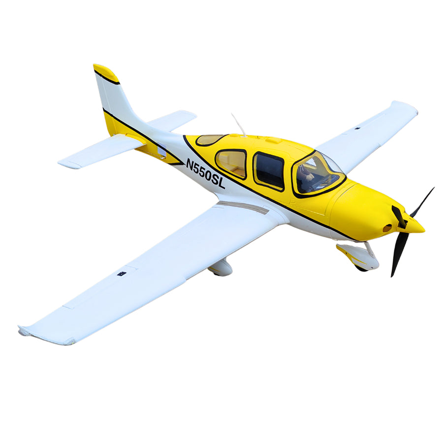 Dynam Cirrus SR22 V3 Trainer 3S/4S Gul RC Skala Flyvemaskine 1,4m Vingespænd