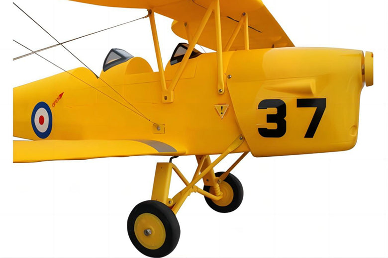Dynam Tiger Moth DH. 82 V2 Yellow 4S RC Biplane 1.3m Wingspan