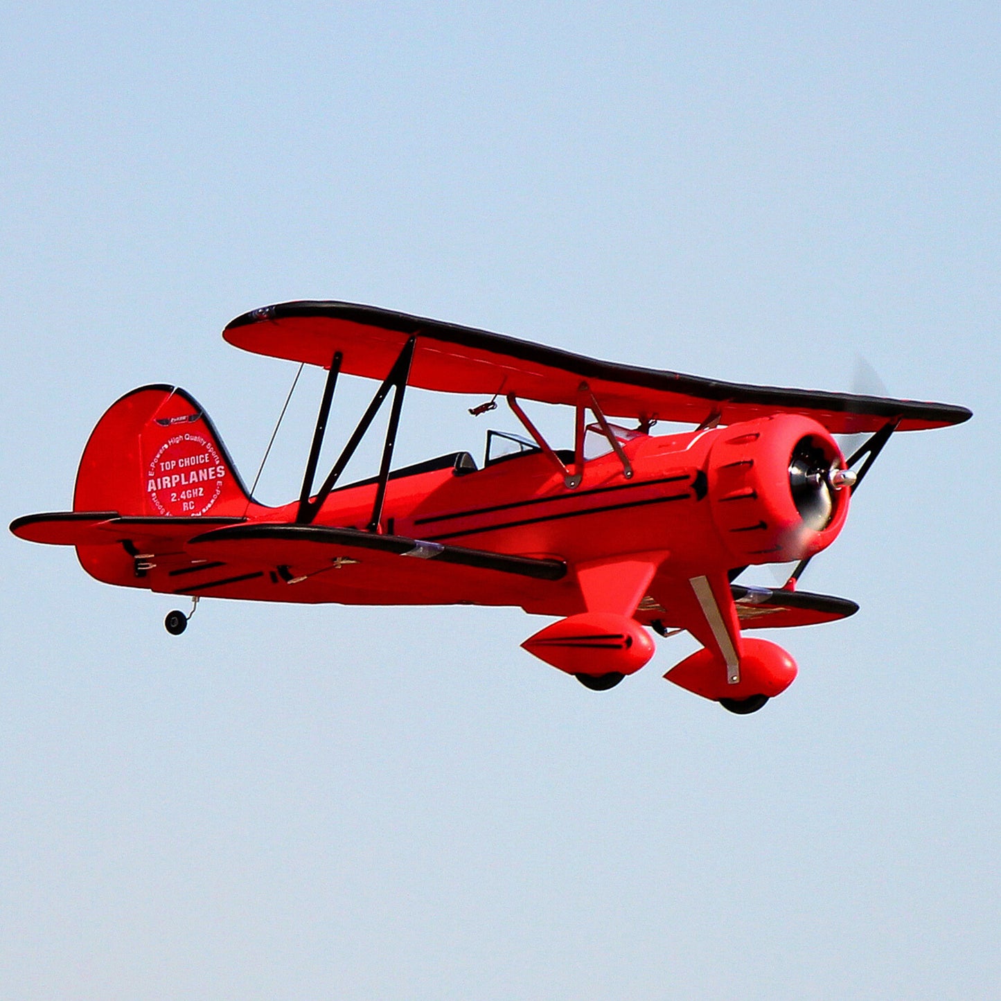 Dynam Red Waco YMF-5D V2 4S RC Biplane 1.3m Wingspan