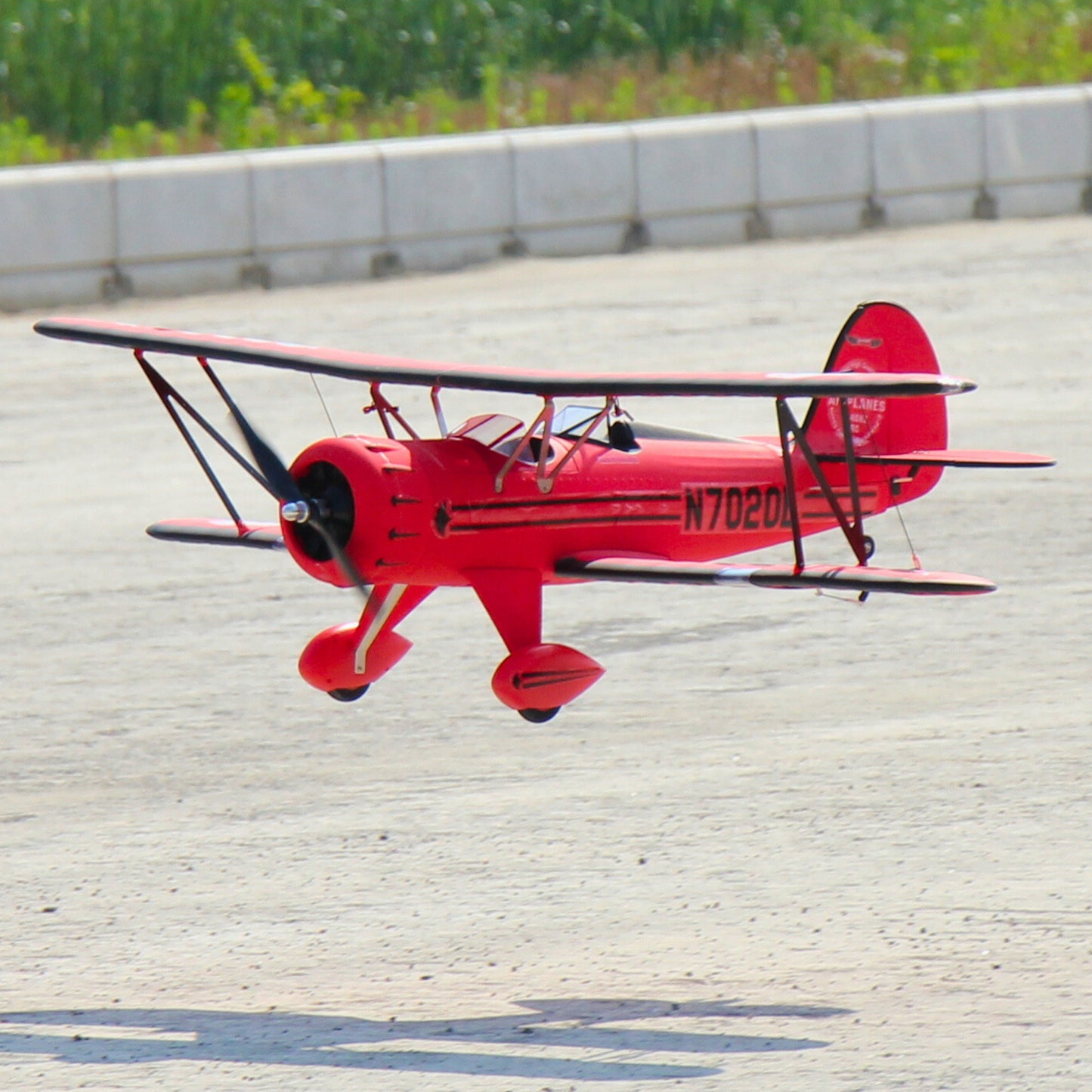 Dynam Red Waco YMF-5D V2 4S RC Biplane 1.3m Wingspan