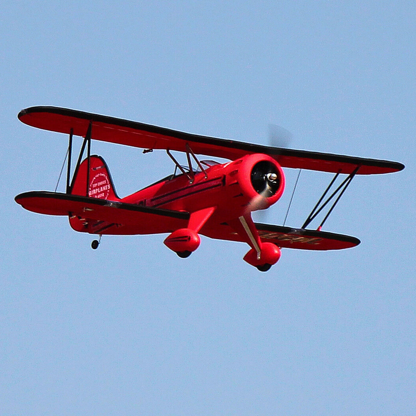 Dynam Red Waco YMF-5D V2 4S RC Biplane 1.3m Wingspan