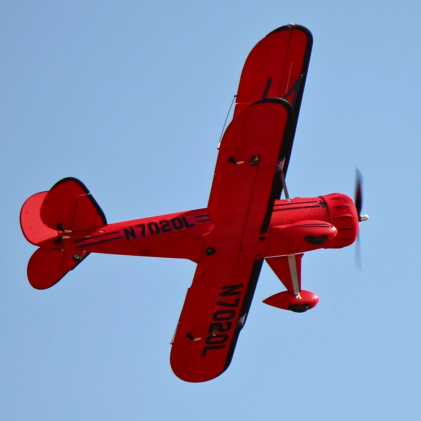 Dynam Red Waco YMF-5D V2 4S RC Biplane 1.3m Wingspan