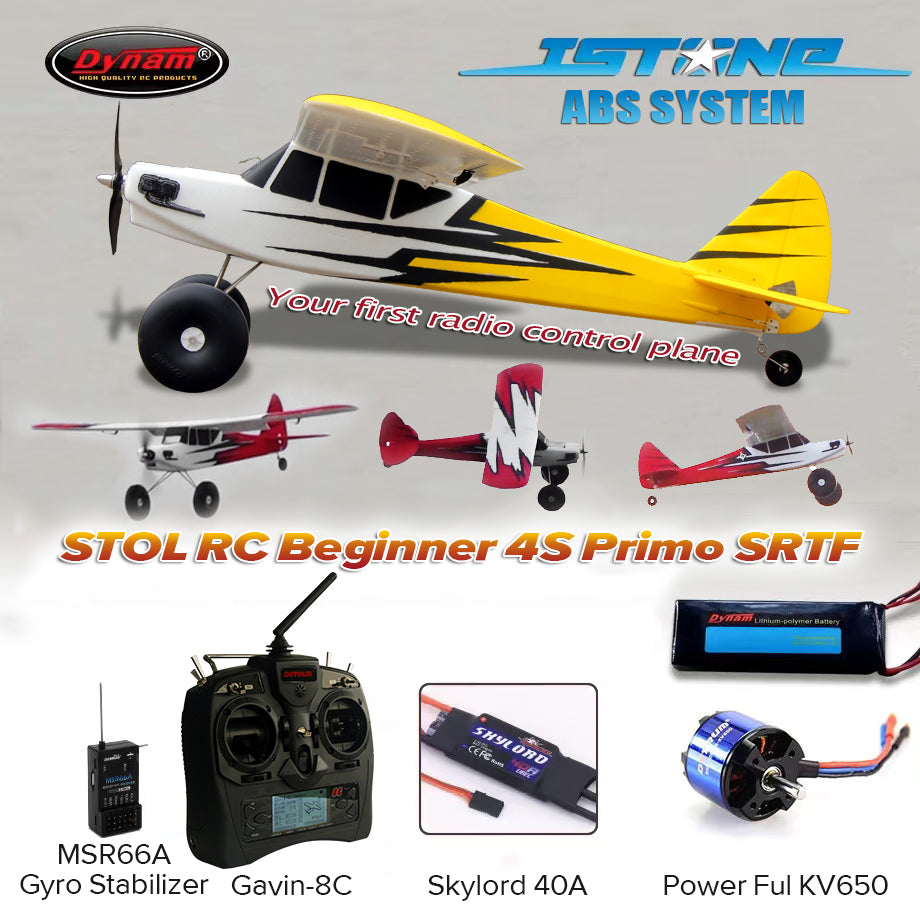 Dynam Primo RC Starter Trainer 4S Yellow STOL Bigfoot 1.5m Wingspan w/ Flaps