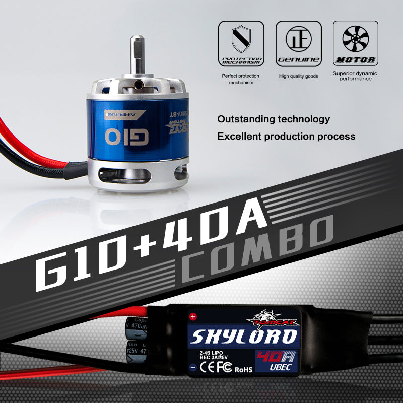 TomCat G10 3514-1150KV Motor w/ Skylord 40A ESC Combo Set