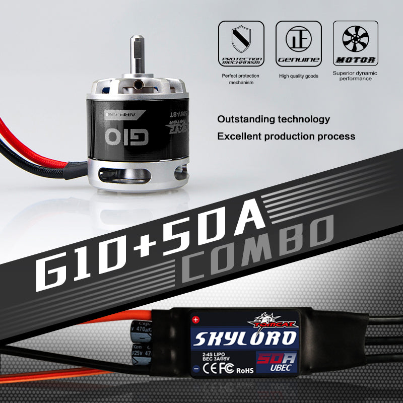 TomCat G10 3514-1150KV Motor w/ Skylord 50A ESC Combo Set