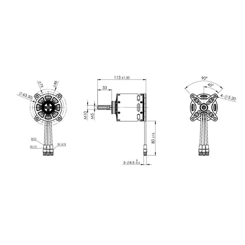 TomCat G30CC 6432-200KV Outrunner Motor for 30CC Gas Plane