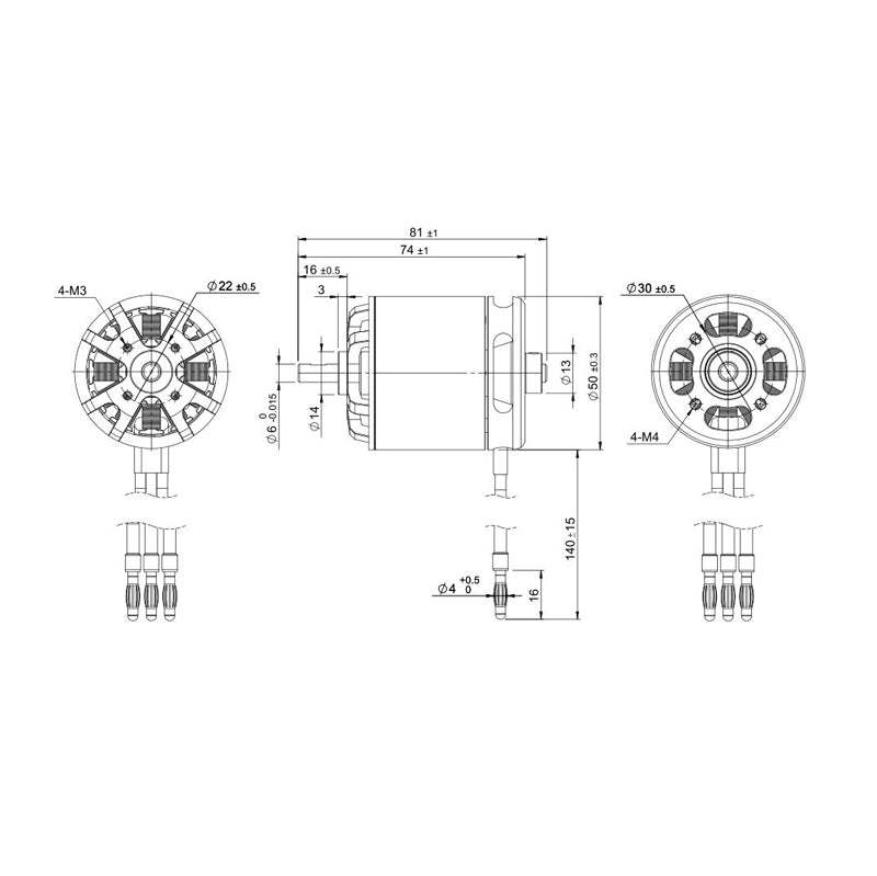 TomCat G60 5030-420KV Outrunner Motor for (60 Glow) Balsa EP Airplane