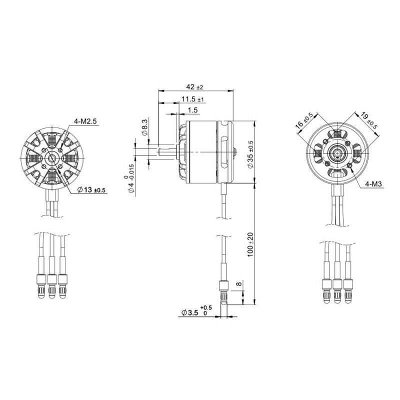 TomCat P4802 3510-KV1080 Outrunner Brushless Motor