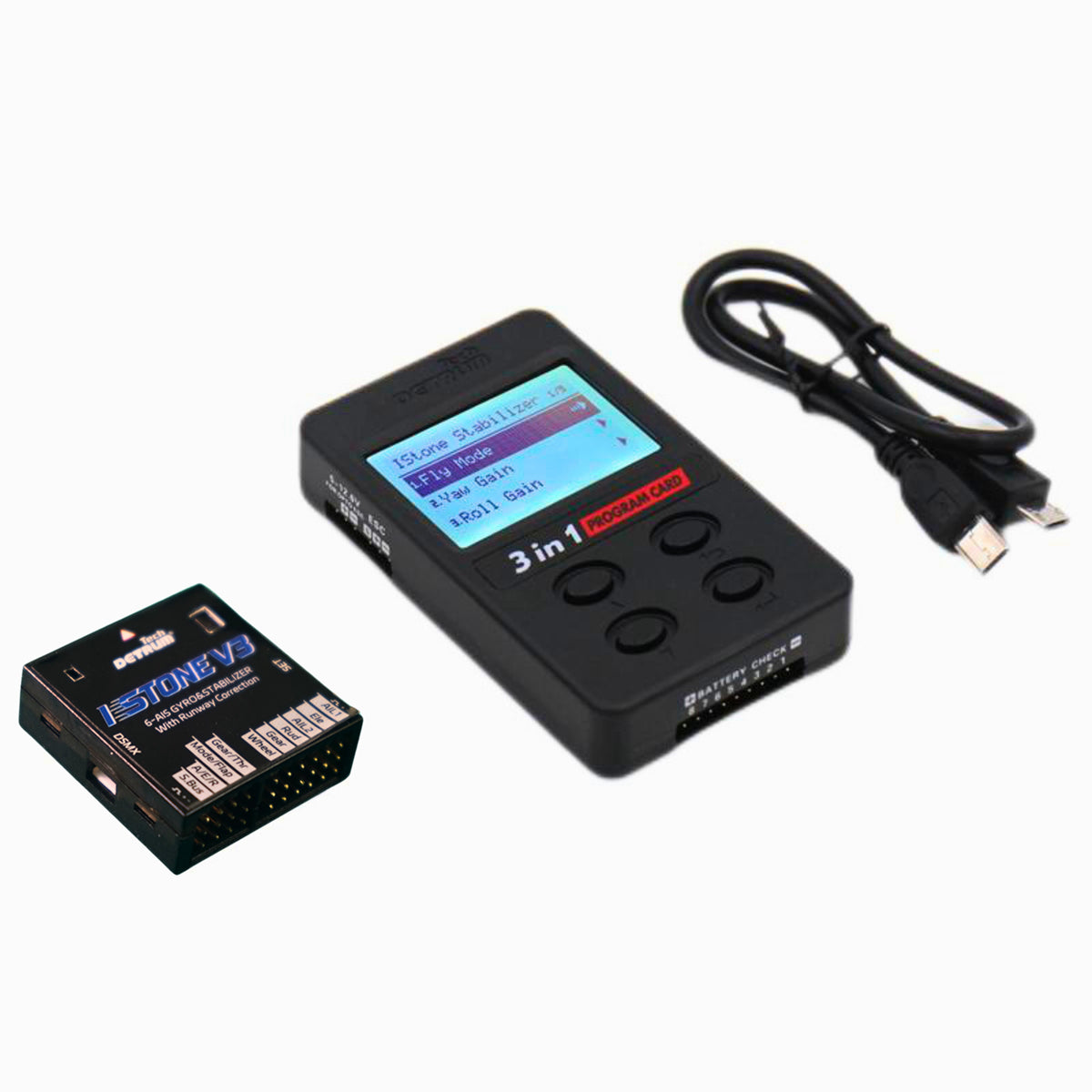 Detrum iStone All V3 6-Axis Gyro Stabilizer & 3-in-1 Program Card Combo