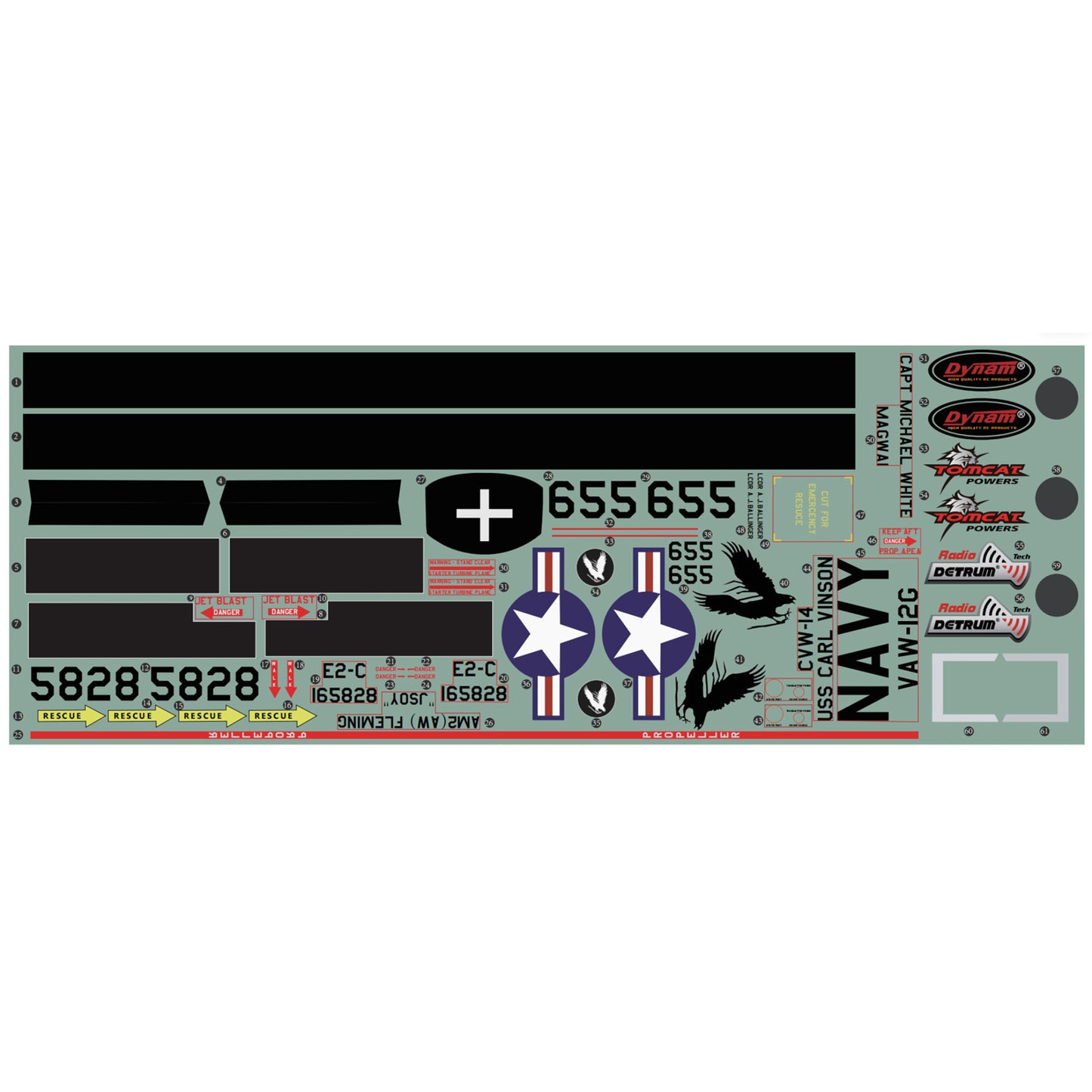 Dynam E-2C Hawkeye AEW Waterslide Decal