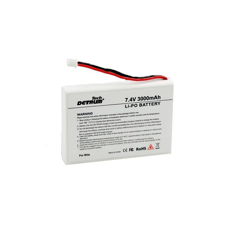 7.4V 3000mAh Li-Po Battery for Detrum Blitz-DT9 Transmitter