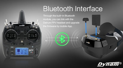 Detrum Red Blitz-DT9 9CH Smart Programming/Telemetry RC Transmitter Set (TX+RXC9M)