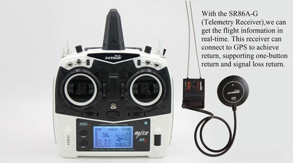 Detrum Blue Blitz-DT9 9CH Smart Programming/Telemetry RC Transmitter Set (TX+SR86A-G)