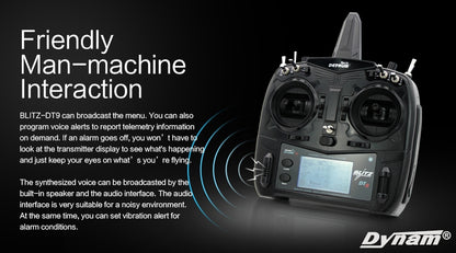 Detrum Red Blitz-DT9 9CH Smart Programming/Telemetry RC Transmitter w/ iStone SR86A Stabilizer Receiver