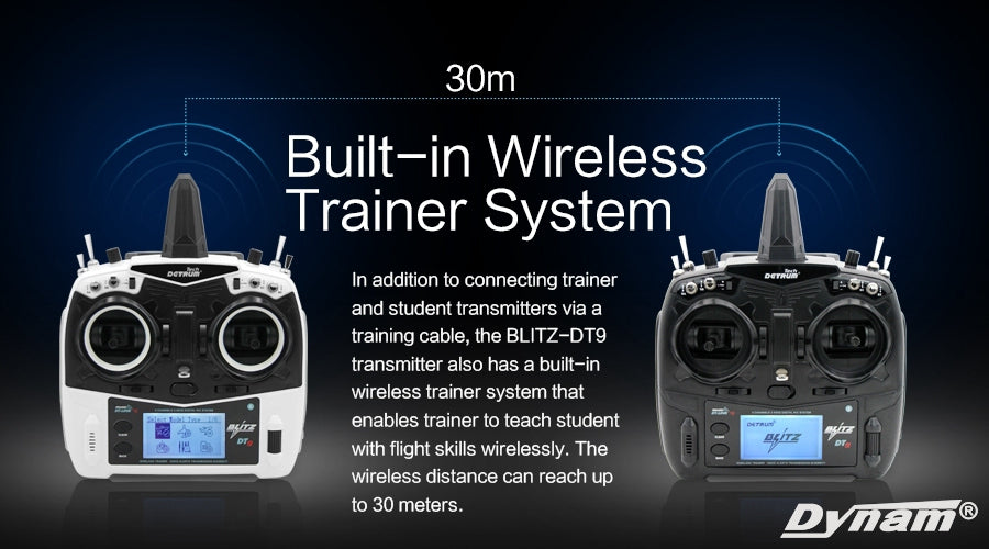 Detrum Red Blitz-DT9 9CH Smart Programming/Telemetry RC Transmitter