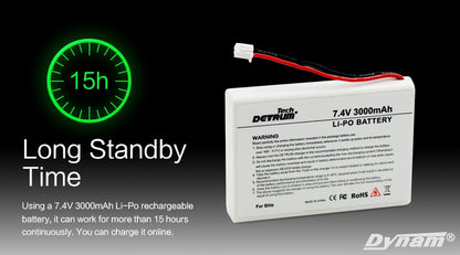Detrum Red Blitz-DT9 9CH Smart Programming/Telemetry RC Transmitter w/ iStone SR86A Stabilizer Receiver