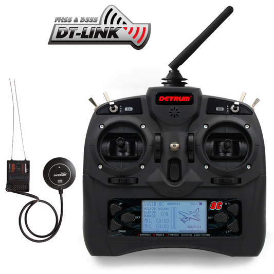 Detrum GAVIN-8C 8CH RC Transmitter w/ SR86A-G GPS Autopilot Telemetry Receiver