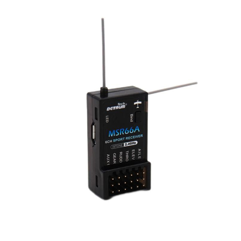 Detrum MSR66A 6CH 2.4Ghz Mini Receiver iStone 6-Axis Gyro Stabilizer w/ ABS System