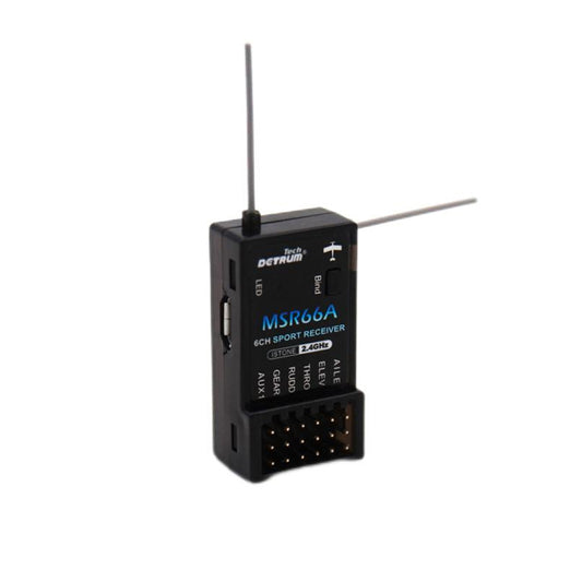 Detrum MSR66A 6CH 2.4Ghz Mini Receiver iStone 6-Axis Gyro Stabilizer w/ ABS System