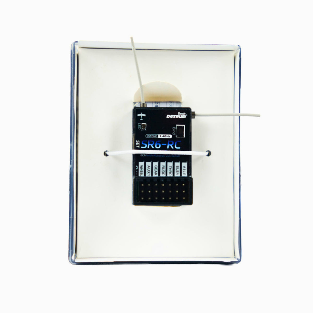 Detrum-SR6-RC-6CH-2.4GHz-Receiver-iStone-6-Axis-Stabilization-Runway-Correction-DTM-R010