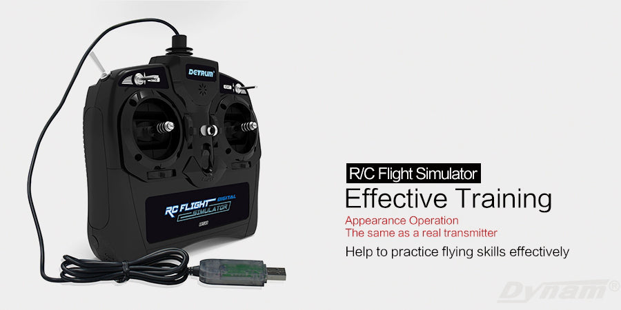 Detrum 8CH USB RC Plane Flight Digital Simulator